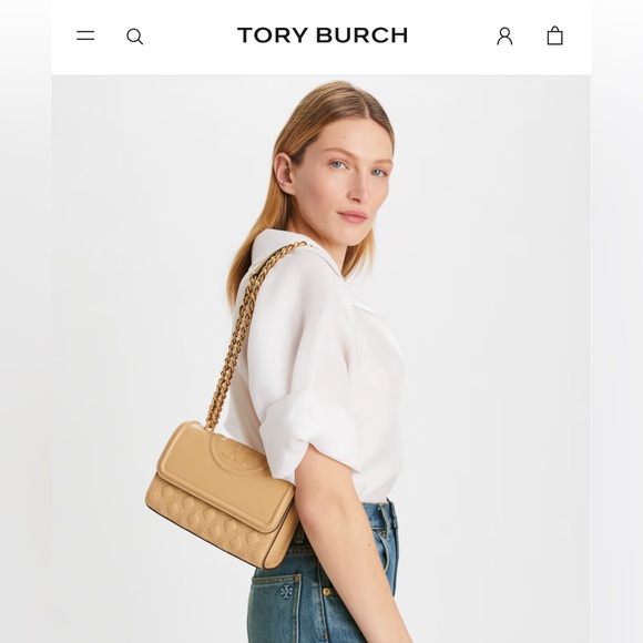 Tory Burch Small Fleming in Desert Dune Tan - Picture 9 of 11